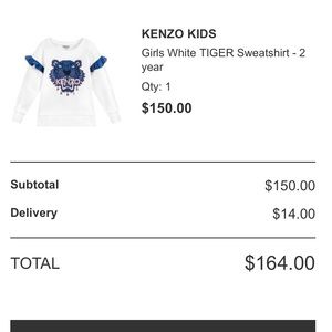 Kenzo Kids (Girl 2 Year) sweater Worn Once !